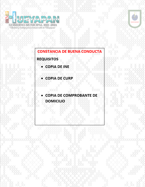 Requisitos para constancia